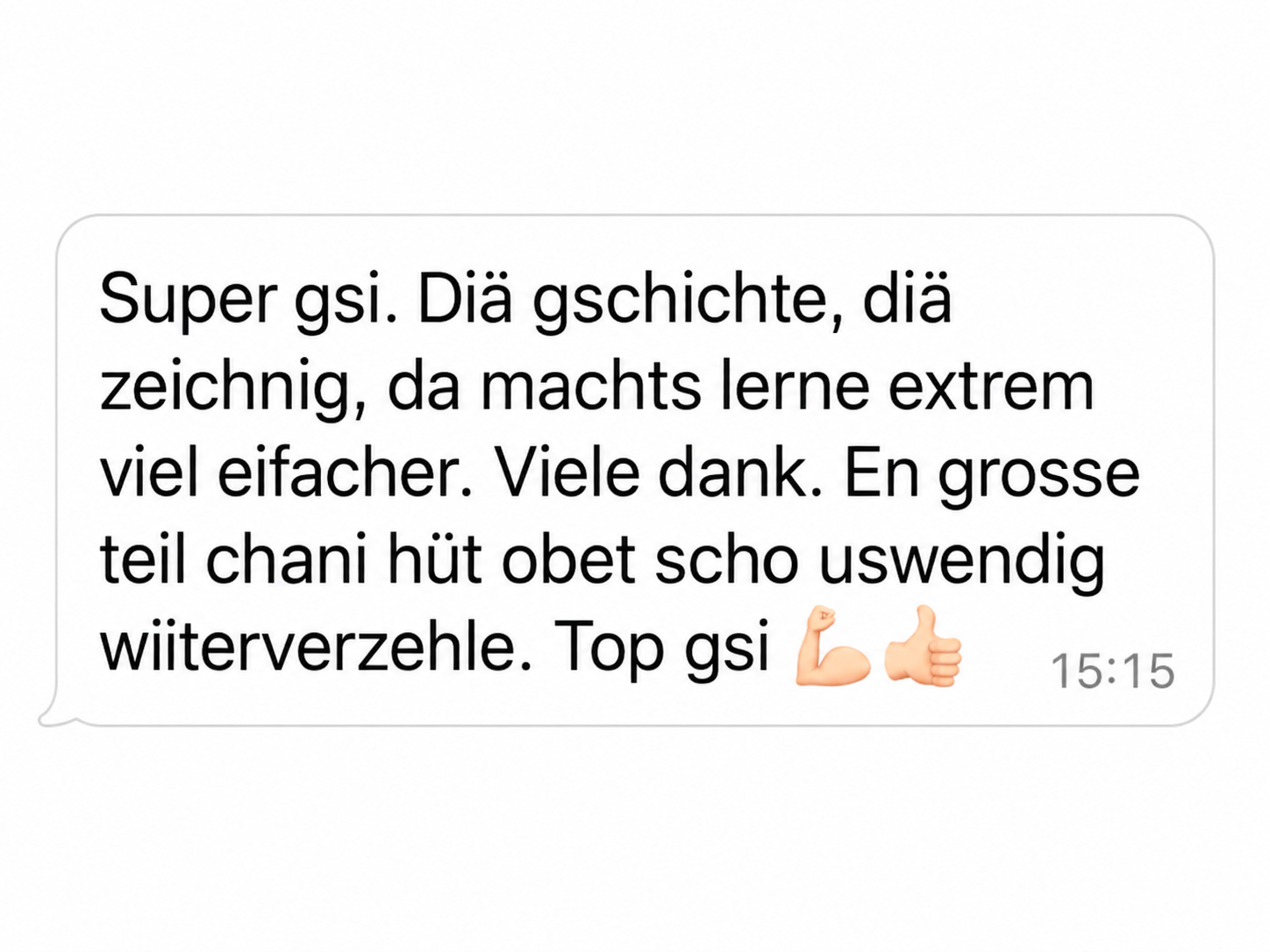 Testimonial-Nachrichten mehrerer Kursteilnehmer